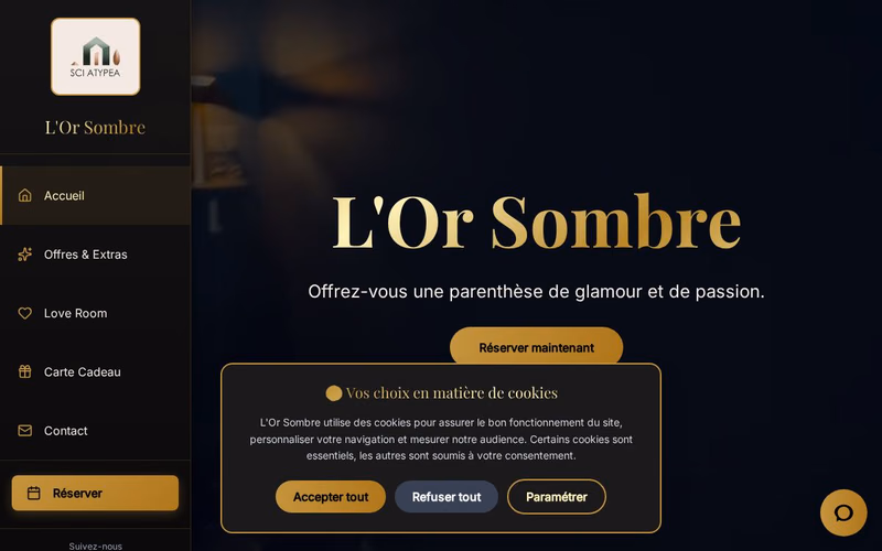 Site réalisé par Oweb Studio pour L’Or Sombre