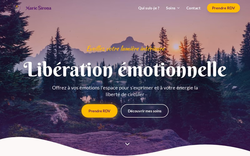Site web réalisé par Oweb Studio pour Marie Sirona